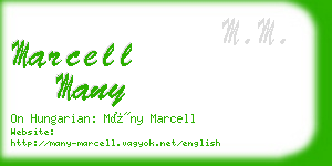 marcell many business card